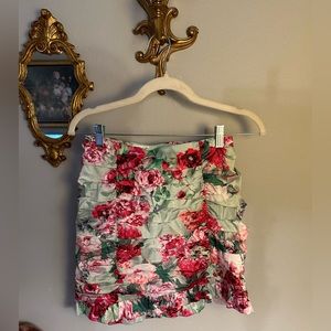 For Love and Lemons floral mini skirt size small